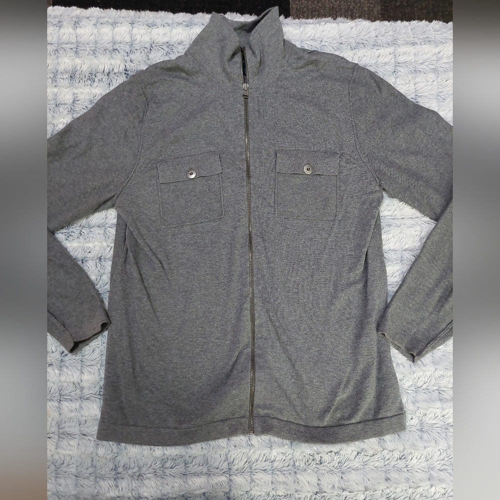 GAP Heather Gray Zip-Up Hoodie